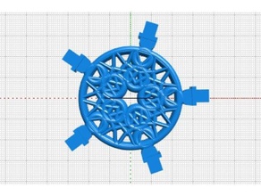 blockscad ringsnowman dekor blockscadsnowflake 3d print model - Mito3D