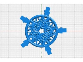 blockscad ringsnowman décor blockscadsnowflake 3d print model - Mito3D