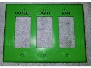personalizável 1 4 gangue interruptor da parede placa peças de substituição elétrico a decoração casa luz alimentação 3d print model - Mito3D