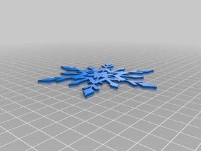 snowflake made blockscad 3d printing blockscadsnowflake 3d print model - Mito3D