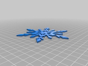 flocon de neige fait blockscad L'impression 3d blockscadsnowflake 3d print model - Mito3D