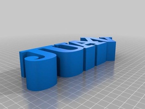 la mia su misura variabile word sculpture3 sculture 3d print model - Mito3D