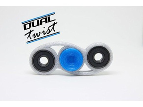 dual twist fidget spinner toys & games toy 3d print model - Mito3D