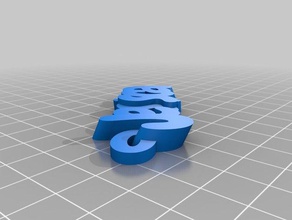 il mio personalizzato iamburny v2 di testo - nome keyfob portachiavi i su misura 3d print model - Mito3D