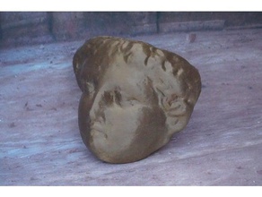 antique terracotta mask apollo models 3d print model - Mito3D