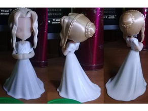 pinky style de robe longue jouets & jeux les mariages 3d print model - Mito3D
