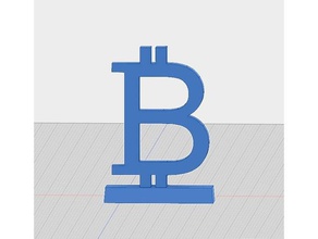 bitcoin logotipo A impressão 3d 3d print model - Mito3D