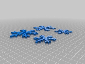 snowflake xmas tree decoration decor christmas decorations 3d print model - Mito3D