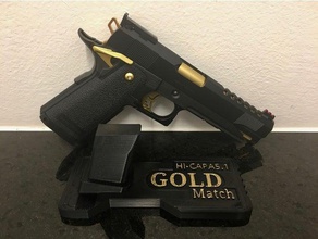 tm hi-capa51 de ouro correspondência suporte A impressão 3d 51 airsoft gbb hi-capa marui pistola stand tokyo 3d print model - Mito3D