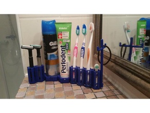 smart toothbrush holder bathroom basin accessories washbasin 3d print model - Mito3D