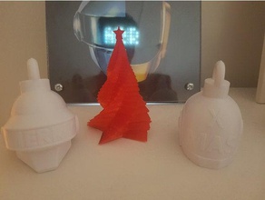 merry xmas decor chistmas christmas ornament daft punk 3d print model - Mito3D