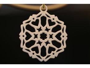 snowflake decor cristmas snow 3d print model - Mito3D