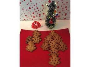 árvore de natal cookie molde cozinha e sala jantar christmastree merrychristmas cookiemold a 3d print model - Mito3D