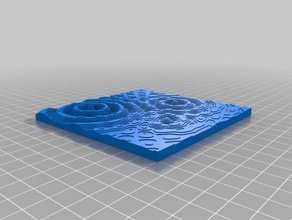 ripples blocky remake +stl file math art ripple effect water 3d print model - Mito3D
