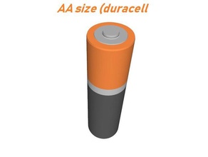 baterry aa size duracell colors electronics battery eletronics honza1024cz part sketchup 3d print model - Mito3D