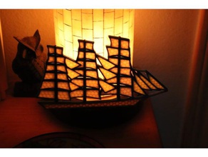 full sails art stained glass 3d print model - Mito3D