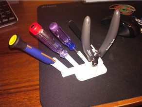 desk organizer screwdriver cutters tweezers 3d printing stand tool 3d print model - Mito3D