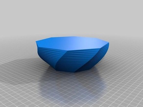 twisty bowl decor customized 3d print model - Mito3D