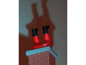 d sol decor chimney santa claus 3d print model - Mito3D