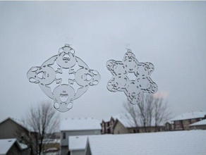 porg snowflakes lasercutting creatures laser snowflake starwars svg 3d print model - Mito3D