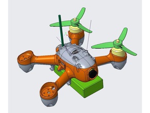 mini jwl r c veículos drone quadcopter quadro 3d print model - Mito3D