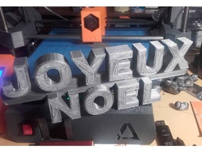 d co de noel le bricolage décoration joyeux soluproject 3d print model - Mito3D