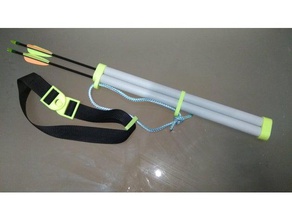 2 pipe quiver sport & outdoors archery arrow arrows bow 3d print model - Mito3D