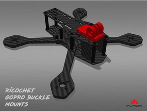 ricochet gopro buckle mounts r c vehicles fpv miniquad quad quadcopter 3d print model - Mito3D