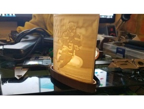 lithophane holder tea lights 2d art 3d print model - Mito3D