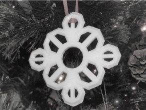 flocon de neige l'ornement des décorations noël ornement ornements arbre 3d print model - Mito3D