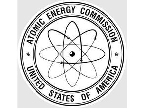 vintage atomic energy commission logo sign litho signs & logos 3d print model - Mito3D