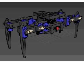 easy plug sg90 spider robot robotics mini quadruped 3d print model - Mito3D