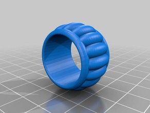 anillo de banda con patr n bultos los anillos la 3d print model - Mito3D