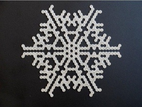 autómata celular blockscad copo de nieve generador matemáticas art blockscadsnowflake los autómatas celulares hex 3d print model - Mito3D