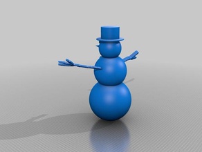 pupazzo di neve natale 3d print model - Mito3D