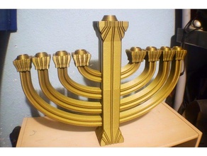 menorah décor la bougie bougeoir à lueur des chandelles noël décorations hanoucca de lampe lumière le yiddish 3d print model - Mito3D