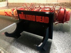 negan bat lucille duvar askı aparatı standı var 3d print model - Mito3D