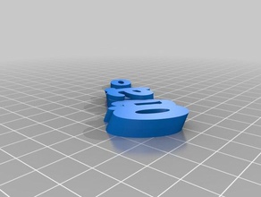 meine angepasste iamburny s v2 text - name keyring keyfob Schlüsselanhänger kundengebundene 3d print model - Mito3D