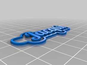 jacqui2 keychains customized 3d print model - Mito3D