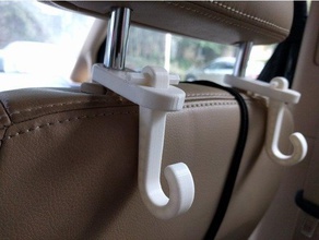 seatback hook automotive heavy hooks 3d print model - Mito3D