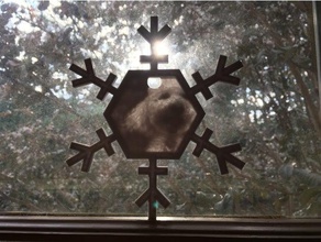 snowflake lithophane frame decor blockscadsnowflake 3d print model - Mito3D