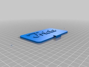 tricia tag office su misura 3d print model - Mito3D