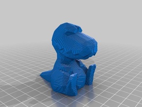 low - poly- blocky baby dino Tiere 3d print model - Mito3D