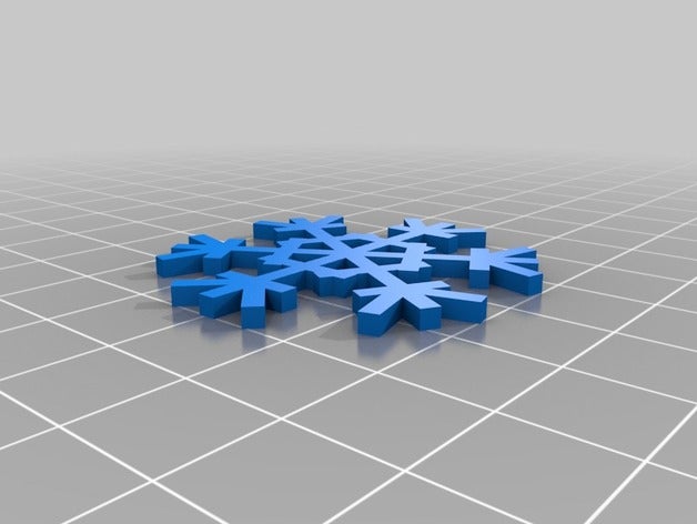 simple blockscad snowflake 3D print model - Mito3D