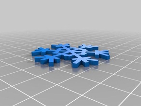 simple blockscad snowflake 3d print model - Mito3D