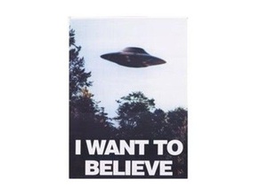mulder's poster 3d printing alien aliens believe flying saucer fox mulder want scully spaceship x files ufo x-files xfiles 3d print model - Mito3D