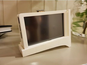 pi 3 caso 5 pollici touch screen a parete per montaggio laterale l'elettronica 3d print model - Mito3D