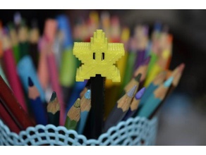 small pencil pixel star toy & game accessories 3d print model - Mito3D