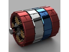 20 1 & -1 compound planetary scissor gearbox engineering gdfw gripper robotic shreadder 3d print model - Mito3D