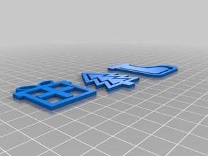 natale clip La stampa 3d di carta tinkercad 3d print model - Mito3D